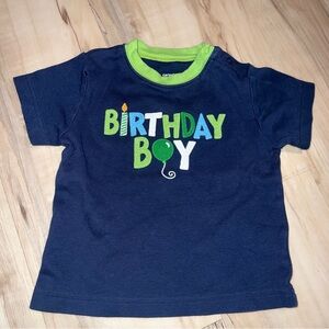 Carter's Blue Birthday Boy Tee with Green Accents